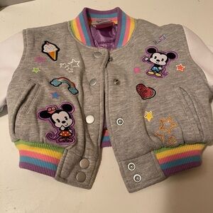 Disney girls size 3 girls cute jackets with leather sleeves